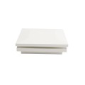 4 1/2" Sq. Ornamental Low Voltage LED Lighted Combo Vinyl Post Cap for Vinyl Fence and Railing (Cool White) White