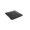 5" Sq. Ornamental Downward Low Voltage LED Lighted Vinyl Post Cap for Vinyl Fence and Railing (Warm White) Black