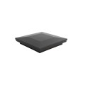 5" Sq. Ornamental Downward Low Voltage LED Lighted Vinyl Post Cap for Vinyl Fence and Railing (Warm White) Black