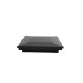 5" Sq. Ornamental Downward Low Voltage LED Lighted Vinyl Post Cap for Vinyl Fence and Railing (Warm White) Black