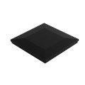 5 1/2" Sq. Ornamental Downward Low Voltage LED Lighted Vinyl Post Cap For AZEK/TimberTech Post Sleeves (Low Gloss Black)