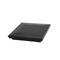 5 1/2" Sq. Ornamental Downward Low Voltage LED Lighted Vinyl Post Cap For AZEK/TimberTech Post Sleeves (Low Gloss Black)