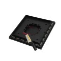 5 1/2" Sq. Ornamental Downward Low Voltage LED Lighted Vinyl Post Cap For AZEK/TimberTech Post Sleeves (Low Gloss Black)