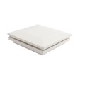 5" Sq. Ornamental Low Voltage LED Lighted Vinyl Post Cap for Vinyl Fence and Railing (Warm White)  White