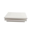 5" Sq. Ornamental Low Voltage LED Lighted Vinyl Post Cap for Vinyl Fence and Railing (Warm White)  White