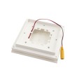 5" Sq. Ornamental Low Voltage LED Lighted Vinyl Post Cap for Vinyl Fence and Railing (Warm White)  White