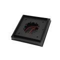 5 1/2" Sq. Ornamental Low Voltage LED Lighted Vinyl Post Cap For AZEK/TimberTech Post Sleeves (Low Gloss Black)