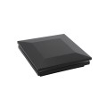 5 1/2" Sq. Ornamental Low Voltage LED Lighted Vinyl Post Cap For AZEK/TimberTech Post Sleeves (Low Gloss Black)