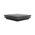 5 1/2" Sq. Ornamental Low Voltage LED Lighted Vinyl Post Cap For AZEK/TimberTech Post Sleeves (Low Gloss Black)