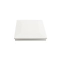 5 1/2" Sq. Ornamental Low Voltage LED Lighted Vinyl Post Cap for Vinyl Fence and Railing (Cool White) White