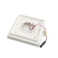 5 1/2" Sq. Ornamental Low Voltage LED Lighted Vinyl Post Cap for Vinyl Fence and Railing (Cool White) White