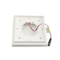 5 1/2" Sq. Ornamental Low Voltage LED Lighted Vinyl Post Cap for Vinyl Fence and Railing (Cool White) White