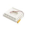 5" Sq. Ornamental Low Voltage LED Lighted Combo Vinyl Post Cap for Vinyl Fence and Railing (Warm White) White