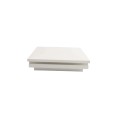 5" Sq. Ornamental Low Voltage LED Lighted Combo Vinyl Post Cap for Vinyl Fence and Railing (Cool White) White