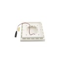 5" Sq. Ornamental Low Voltage LED Lighted Combo Vinyl Post Cap for Vinyl Fence and Railing (Cool White) White