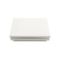 5 1/2" Sq. Ornamental Low Voltage LED Lighted Combo Vinyl Post Cap for Vinyl Fence and Railing (Warm White) White