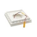 5 1/2" Sq. Ornamental Low Voltage LED Lighted Combo Vinyl Post Cap for Vinyl Fence and Railing (Warm White) White
