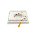 5 1/2" Sq. Ornamental Low Voltage LED Lighted Combo Vinyl Post Cap for Vinyl Fence and Railing (Warm White) White