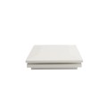 5 1/2" Sq. Ornamental Low Voltage LED Lighted Combo Vinyl Post Cap for Vinyl Fence and Railing (Cool White) White