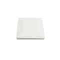 5 1/2" Sq. Ornamental Low Voltage LED Lighted Combo Vinyl Post Cap for Vinyl Fence and Railing (Cool White) White