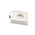 5 1/2" Sq. Ornamental Low Voltage LED Lighted Combo Vinyl Post Cap for Vinyl Fence and Railing (Cool White) White