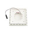 5 1/2" Sq. Ornamental Low Voltage LED Lighted Combo Vinyl Post Cap for Vinyl Fence and Railing (Cool White) White