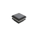 2" Sq. Ornamental Solar LED Lighted Vinyl Post Cap for Vinyl Fence and Railing (Black)
