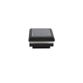2" Sq. Ornamental Solar LED Lighted Vinyl Post Cap for Vinyl Fence and Railing (Black)