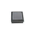 2" Sq. Ornamental Solar LED Lighted Vinyl Post Cap for Vinyl Fence and Railing (Black)