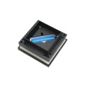 2" Sq. Ornamental Solar LED Lighted Vinyl Post Cap for Vinyl Fence and Railing (Black)