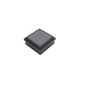 2" Sq. Ornamental Solar LED Lighted Vinyl Post Cap for Vinyl Fence and Railing (Textured Black)