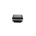 2" Sq. Ornamental Solar LED Lighted Vinyl Post Cap for Vinyl Fence and Railing (Textured Black)