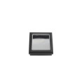 2" Sq. Ornamental Solar LED Lighted Vinyl Post Cap for Vinyl Fence and Railing (Textured Black)