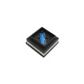 2" Sq. Ornamental Solar LED Lighted Vinyl Post Cap for Vinyl Fence and Railing (Textured Black)