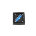 2" Sq. Ornamental Solar LED Lighted Vinyl Post Cap for Vinyl Fence and Railing (Textured Black)