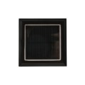 LMT 1819BLK 2" Sq. Ornamental Solar LED Lighted Vinyl Post Cap - Black
