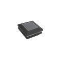 2.5? Sq. Ornamental Solar LED Lighted Vinyl Post Cap for Vinyl Fence and Railing (Textured Black)