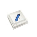 2.5" Sq. Ornamental Solar LED Lighted Vinyl Post Cap for Vinyl Fence and Railing (White)