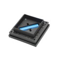 2" Sq. Ornamental Downward Solar LED Lighted Vinyl Post Cap for Vinyl Fence and Railing (Textured Black)