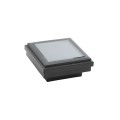2" Sq. Ornamental Downward Solar LED Lighted Vinyl Post Cap for Vinyl Fence and Railing (Textured Black)