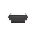 2" Sq. Ornamental Downward Solar LED Lighted Vinyl Post Cap for Vinyl Fence and Railing (Textured Black)