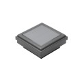 2" Sq. Ornamental Downward Solar LED Lighted Vinyl Post Cap for Vinyl Fence and Railing (Textured Black)