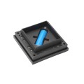 2" Sq. Ornamental Downward Solar LED Lighted Vinyl Post Cap for Vinyl Fence and Railing (Textured Black)