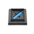2" Sq. Ornamental Downward Solar LED Lighted Vinyl Post Cap for Vinyl Fence and Railing (Textured Black)