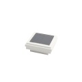 2" Sq. Ornamental Downward Solar LED Lighted Vinyl Post Cap for Vinyl Fence and Railing (White)