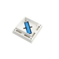 2" Sq. Ornamental Downward Solar LED Lighted Vinyl Post Cap for Vinyl Fence and Railing (White)