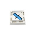 2" Sq. Ornamental Downward Solar LED Lighted Vinyl Post Cap for Vinyl Fence and Railing (White)
