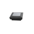 2.5? Sq. Ornamental Downward Solar LED Lighted Vinyl Post Cap for Vinyl Fence and Railing (Textured Black)