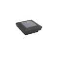 2.5? Sq. Ornamental Downward Solar LED Lighted Vinyl Post Cap for Vinyl Fence and Railing (Textured Black)