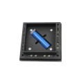 2.5? Sq. Ornamental Downward Solar LED Lighted Vinyl Post Cap for Vinyl Fence and Railing (Textured Black)